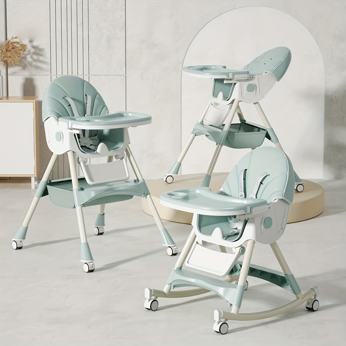 Adjustable Portable Dining Chair for Toddlers – PU Leather with Tray