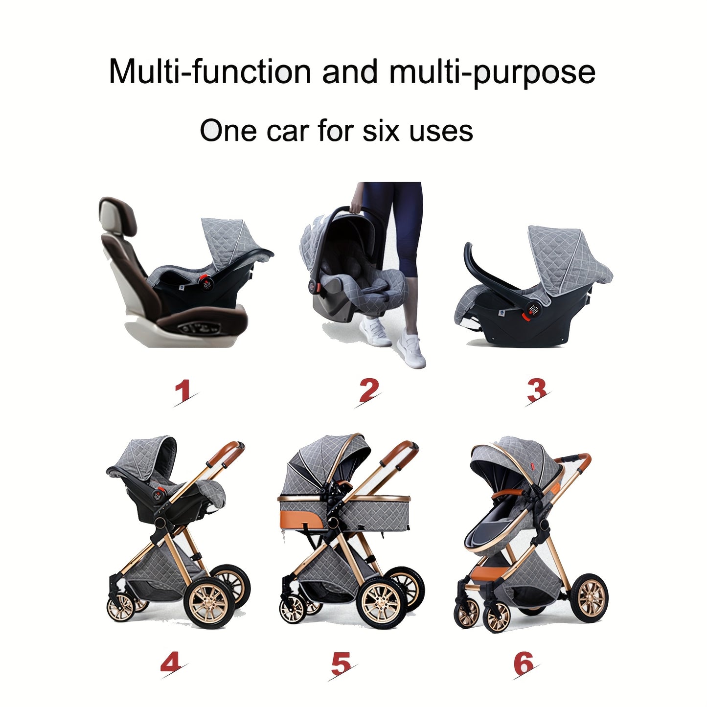 N&T™ FlexiRide 3-in-1 Travel System | Adjustable Stroller & Accessories Set