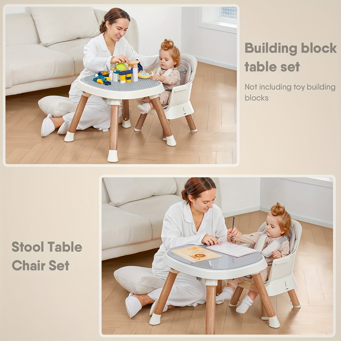 14-in-1 Convertible Baby High Chair – Multifunctional with Activity Center