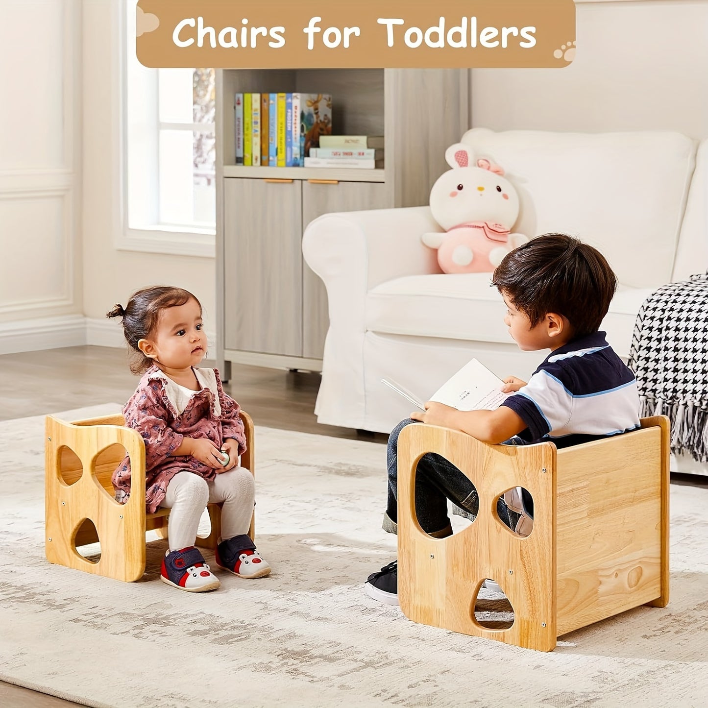 Rubberwood Toddler Table and Chair Set – Folding Kids Furniture