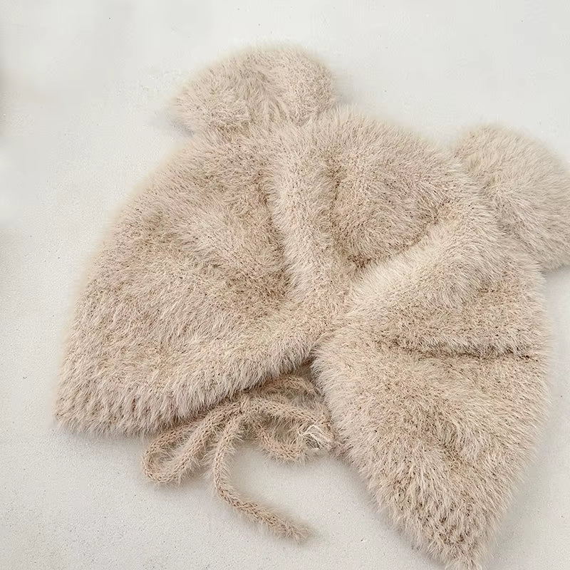 Winter Newborn Toddler Boys and Girls Bear One-Piece Climbing Suit Children Fashion Warm Baby Simple Soft Homewear Clothes
