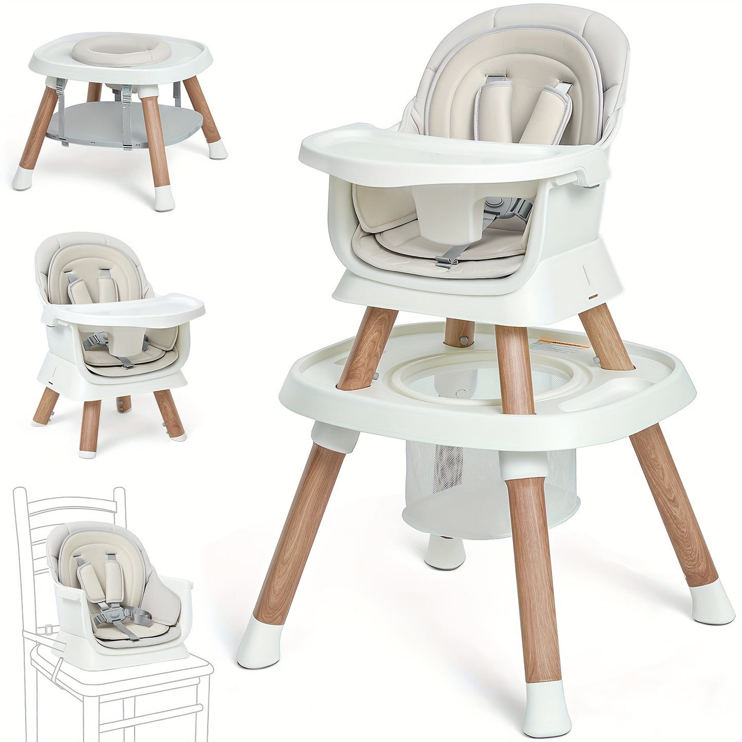 14-in-1 Convertible Baby High Chair – Multifunctional with Activity Center