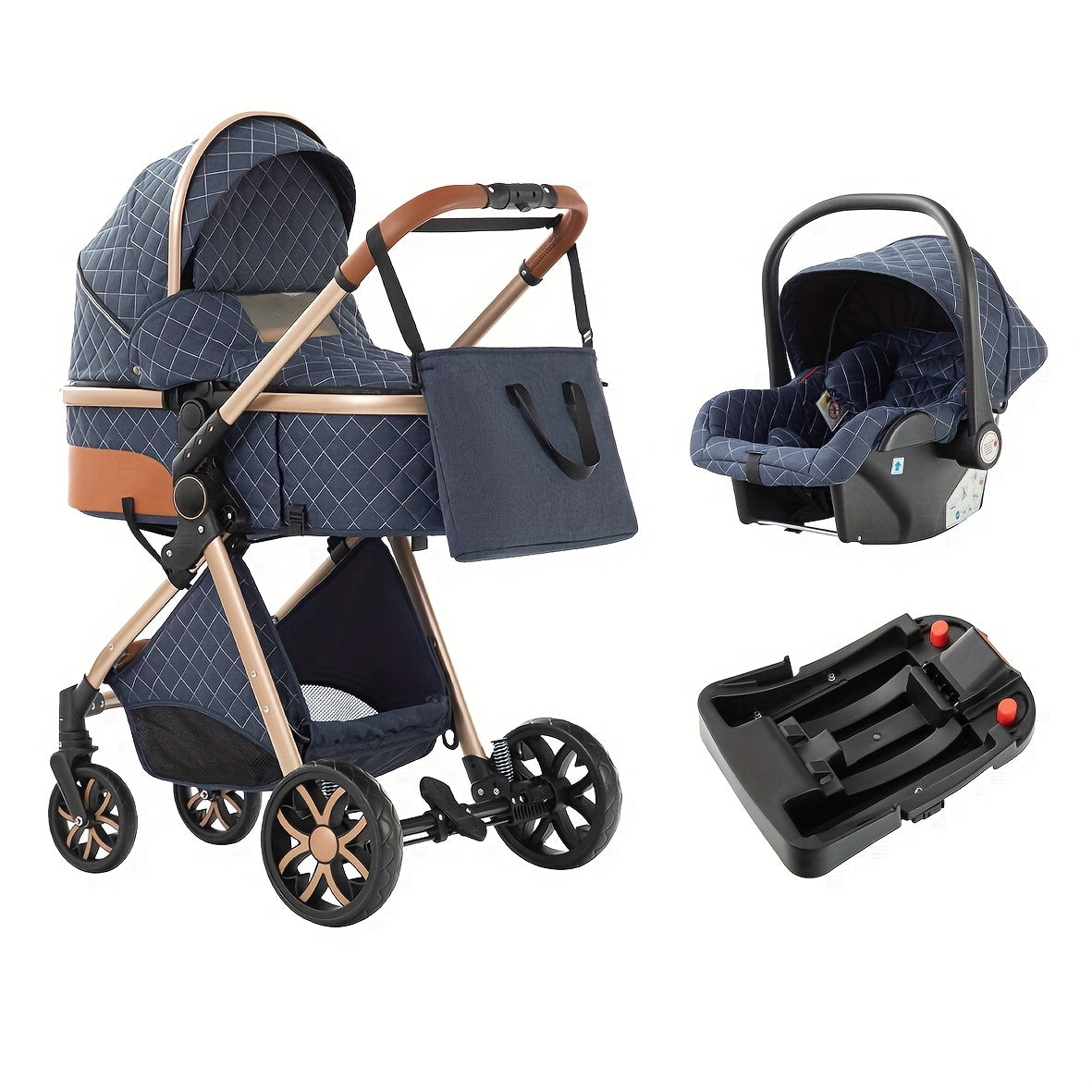 N&T™ FlexiRide 3-in-1 Travel System | Adjustable Stroller & Accessories Set