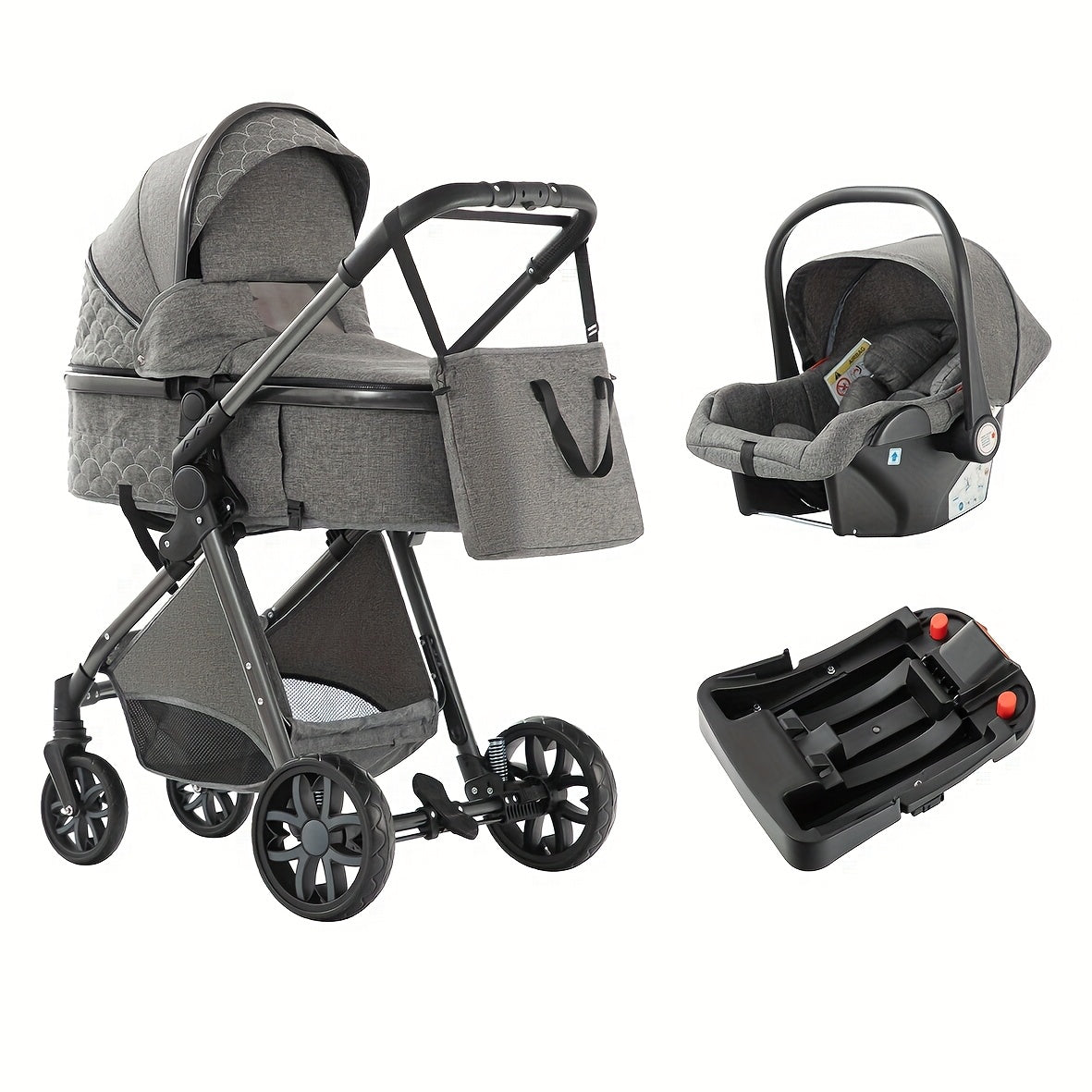 N&T™ FlexiRide 3-in-1 Travel System | Adjustable Stroller & Accessories Set