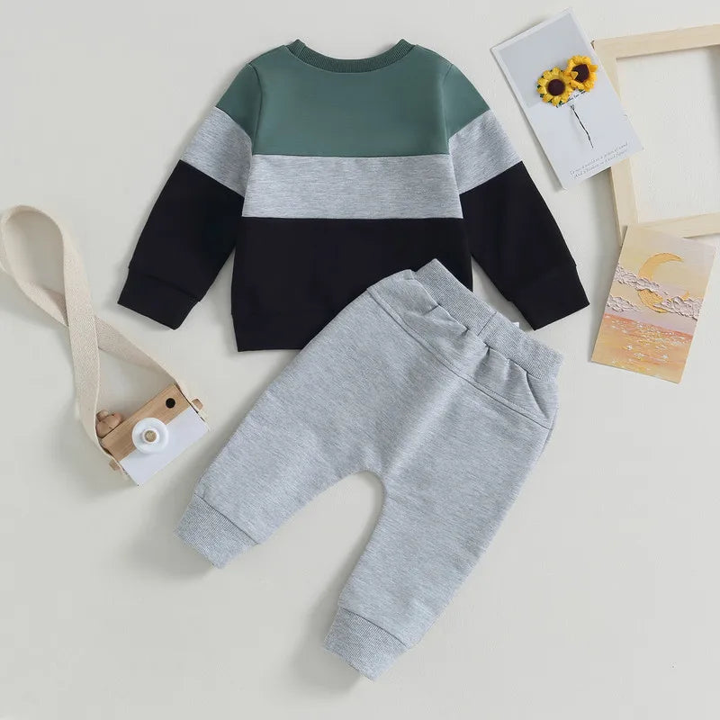 Newborn Baby Boy Pant Sets Autumn Clothes 2 Pieace