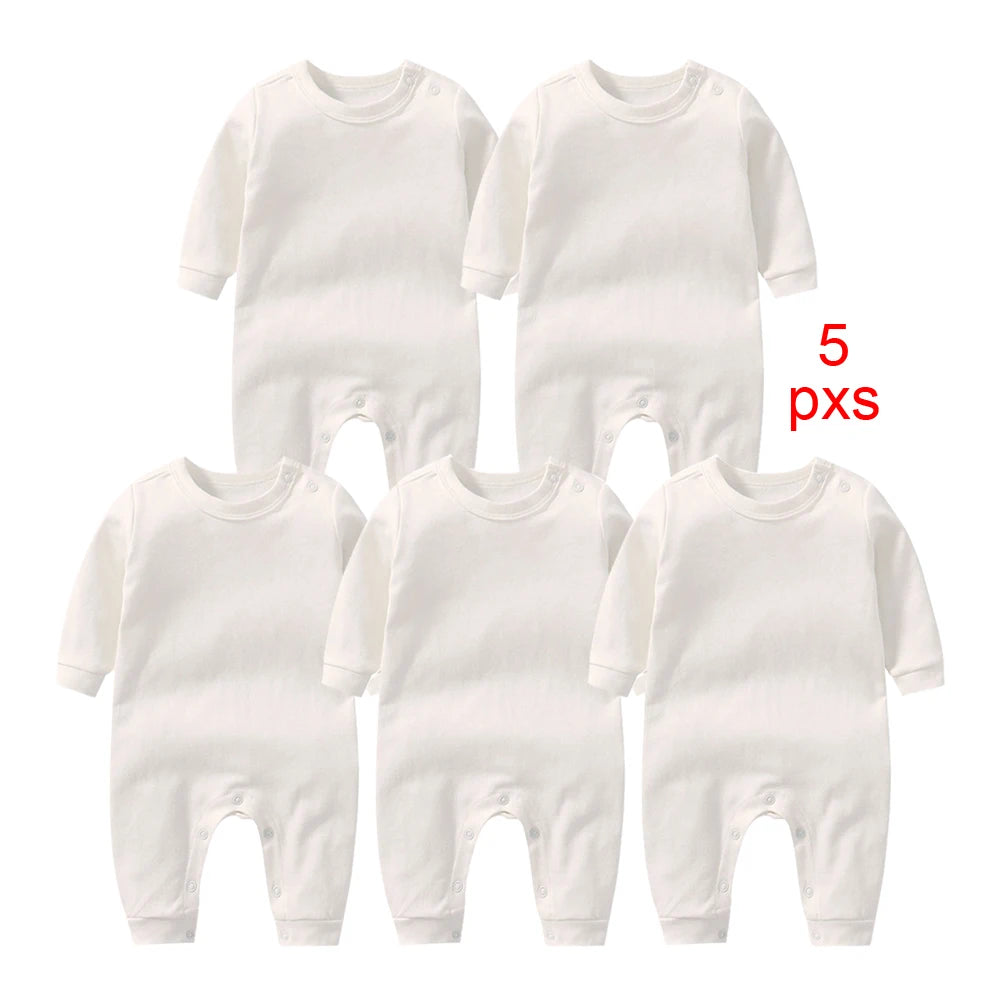 1-5 Pcs Promotion Limited Offer Cotton Newborn Baby Jumpsuits