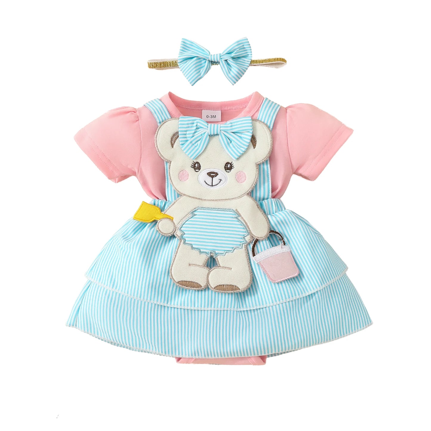 2 Pcs Baby Sweet Cute Cartoon Bear Short