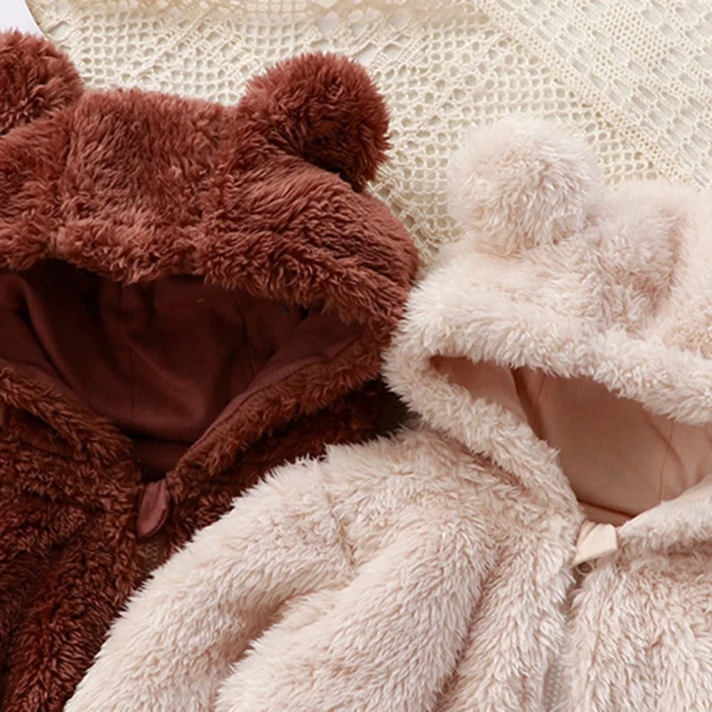 Winter Baby Clothes Cute Cartoon Bear Baby Rompers