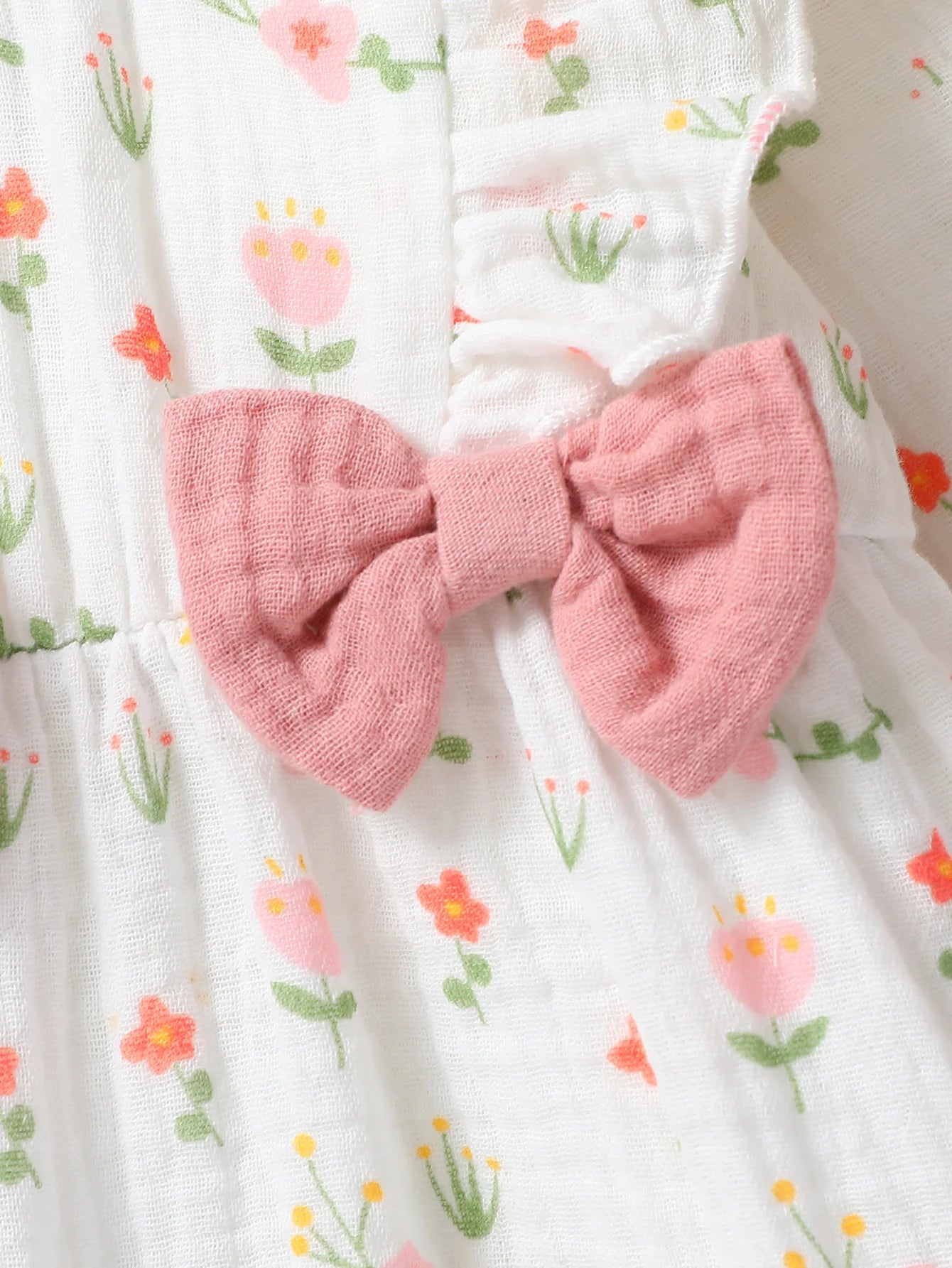 Baby Girl's All Seasons Long Sleeve Print Floral With Bow