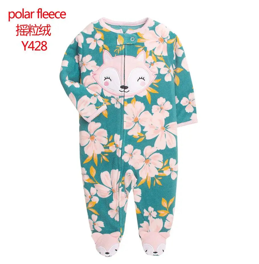 Baby Pajamas Zipper Fleece Newborn Romper Warm