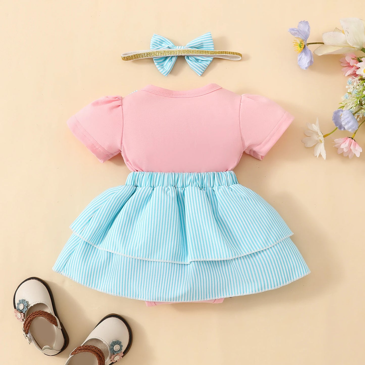 2 Pcs Baby Sweet Cute Cartoon Bear Short