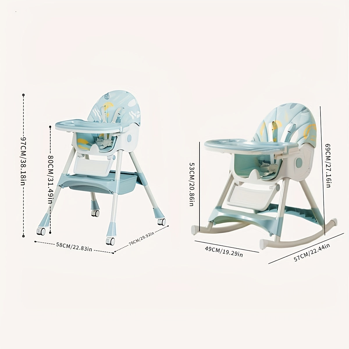 Adjustable Portable Dining Chair for Toddlers – PU Leather with Tray