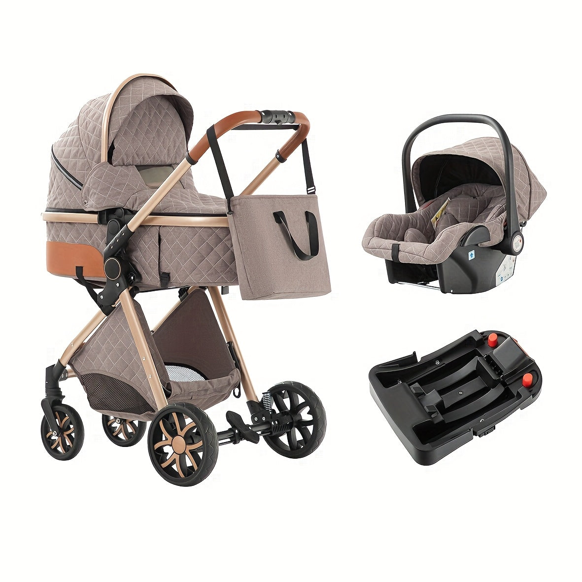 N&T™ FlexiRide 3-in-1 Travel System | Adjustable Stroller & Accessories Set