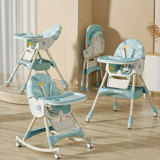 Adjustable Portable Dining Chair for Toddlers – PU Leather with Tray