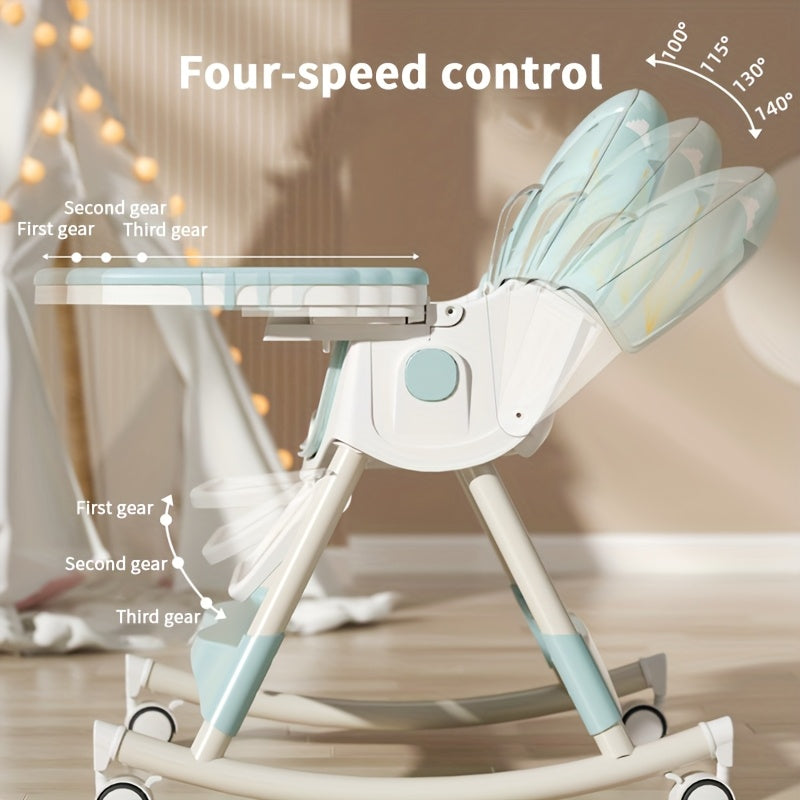 Adjustable Portable Dining Chair for Toddlers – PU Leather with Tray