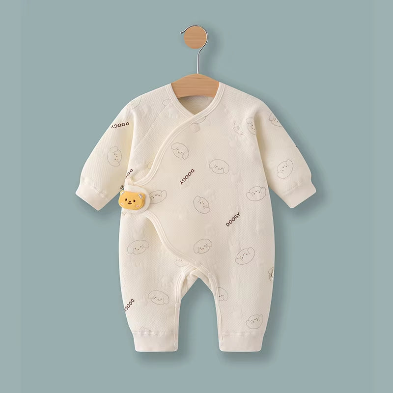 Spring and Autumn 0-6Months Baby Rompers Winter Newborn Girls Boys 100%Cotton Clothes of Long Seeve Infant Clothing Pajamas