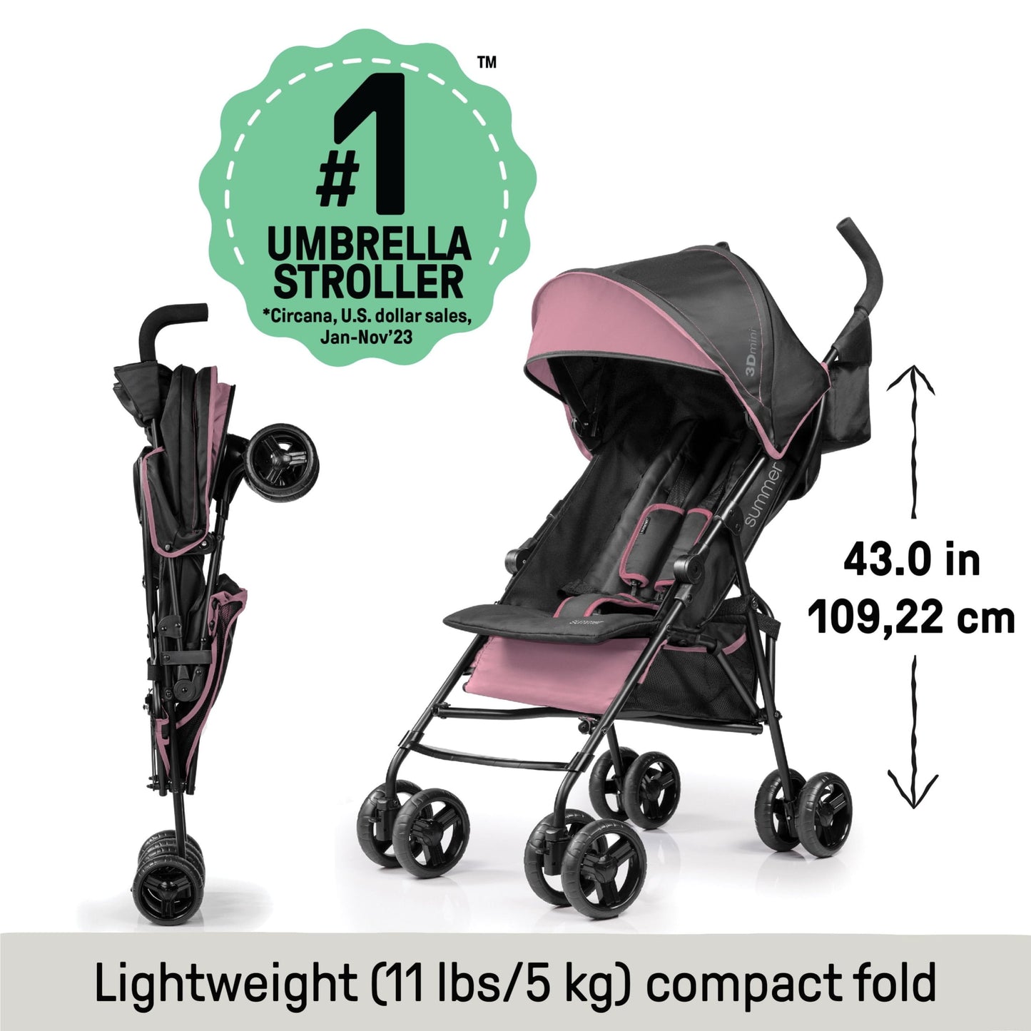 Summer by  3Dmini Convenience Stroller - Pink