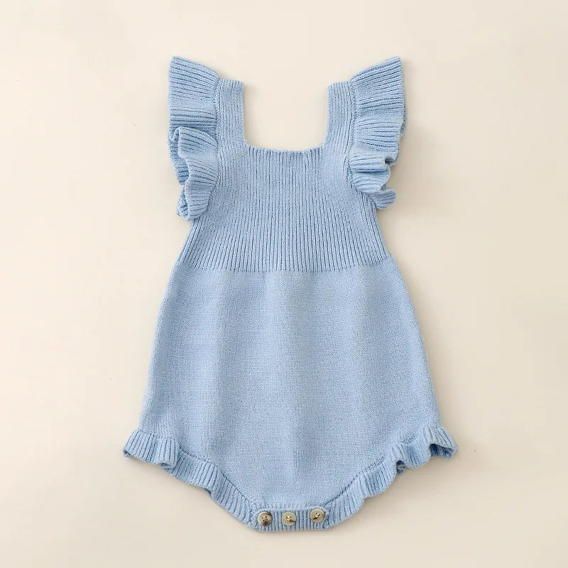Infant Baby Girls Boys Sleeveless Knitted Sweater Bodysuit