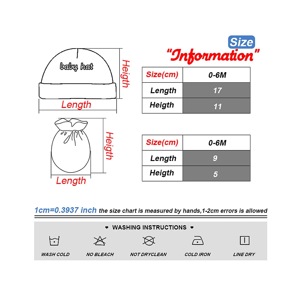 Newborn Boy Girl Hats and Mittens Sets Comfy