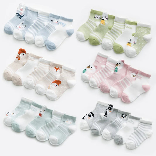 5Pairs/lot 0-2Y Infant Baby Socks