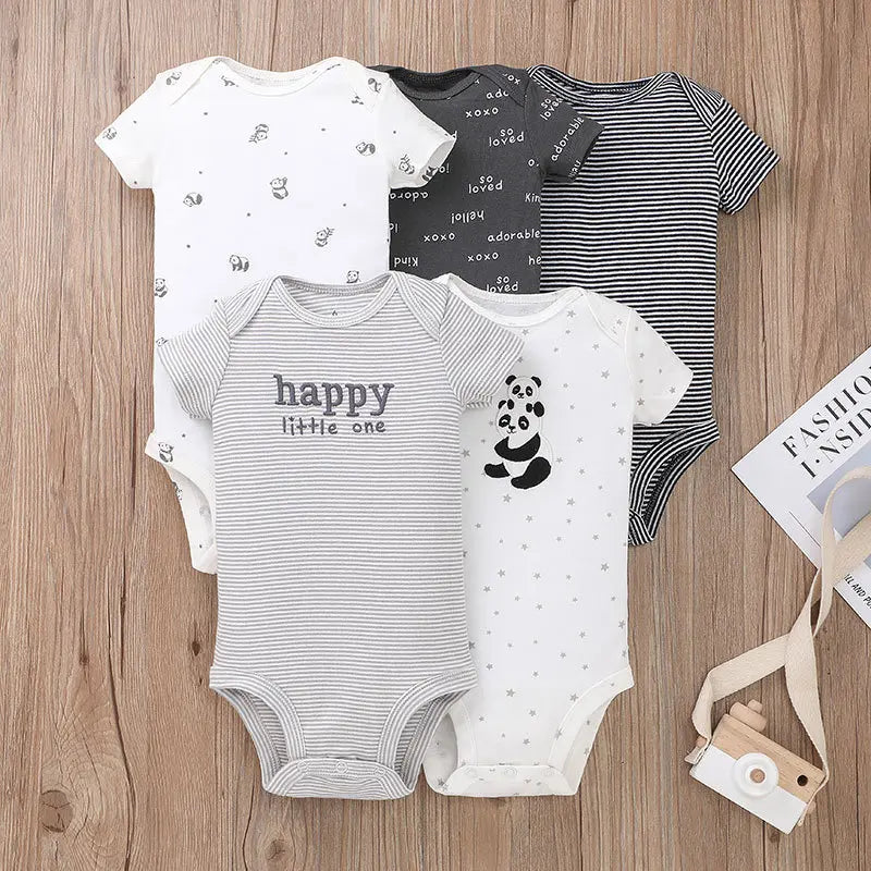 5PCS/Lot Baby Boys Girls Bodysuits 100% Cotton