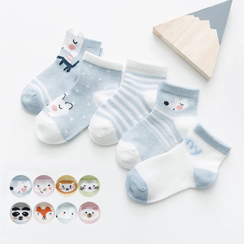 5Pairs/lot 0-2Y Infant Baby Socks