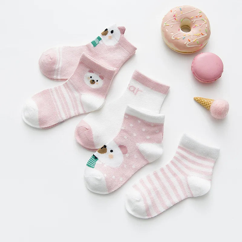 5Pairs/lot 0-2Y Infant Baby Socks