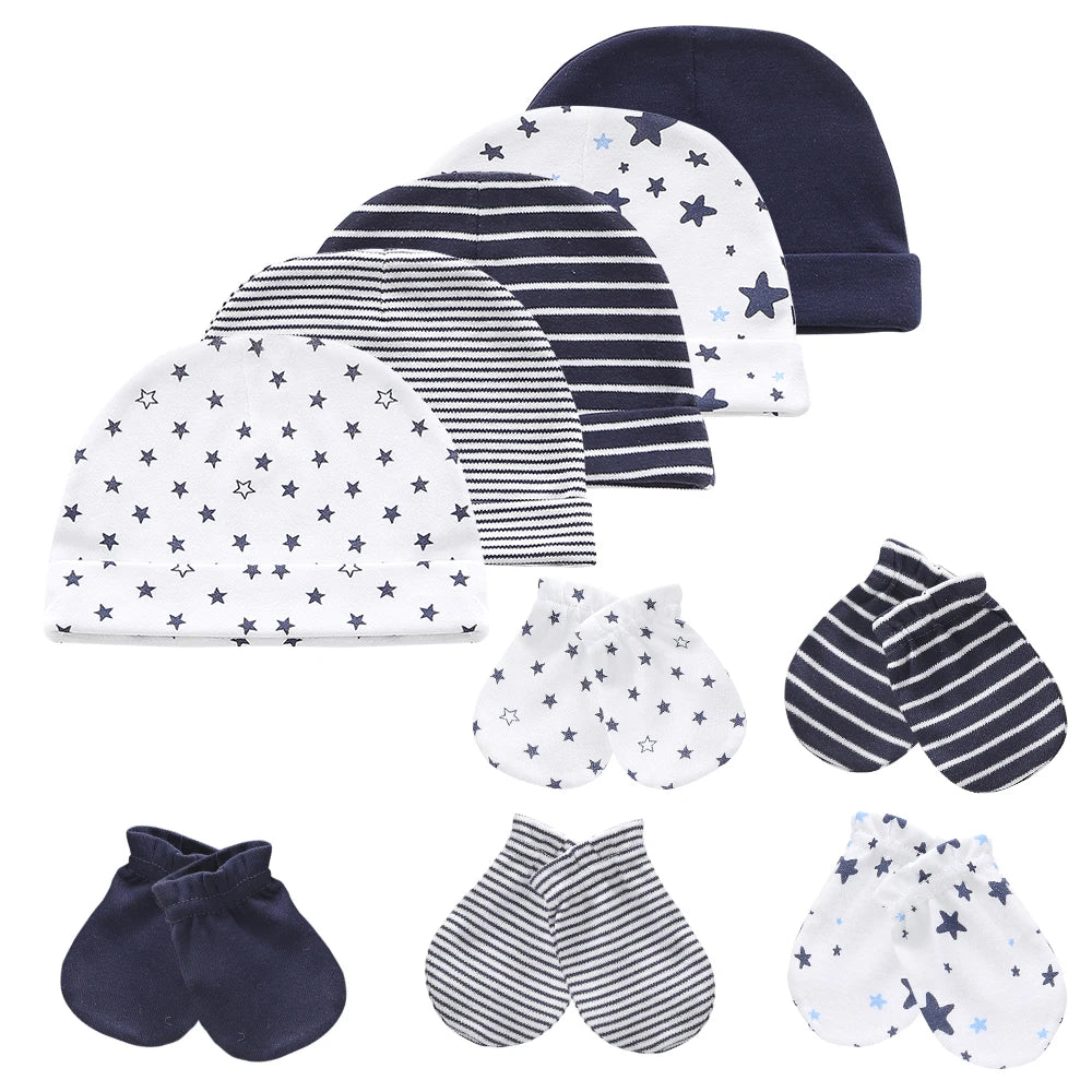 Newborn Boy Girl Hats and Mittens Sets Comfy