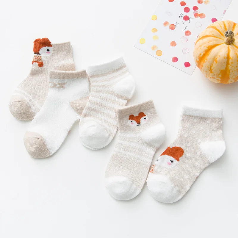 5Pairs/lot 0-2Y Infant Baby Socks