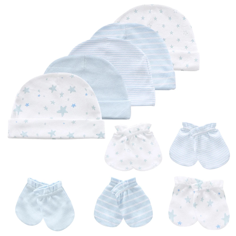 Newborn Boy Girl Hats and Mittens Sets Comfy