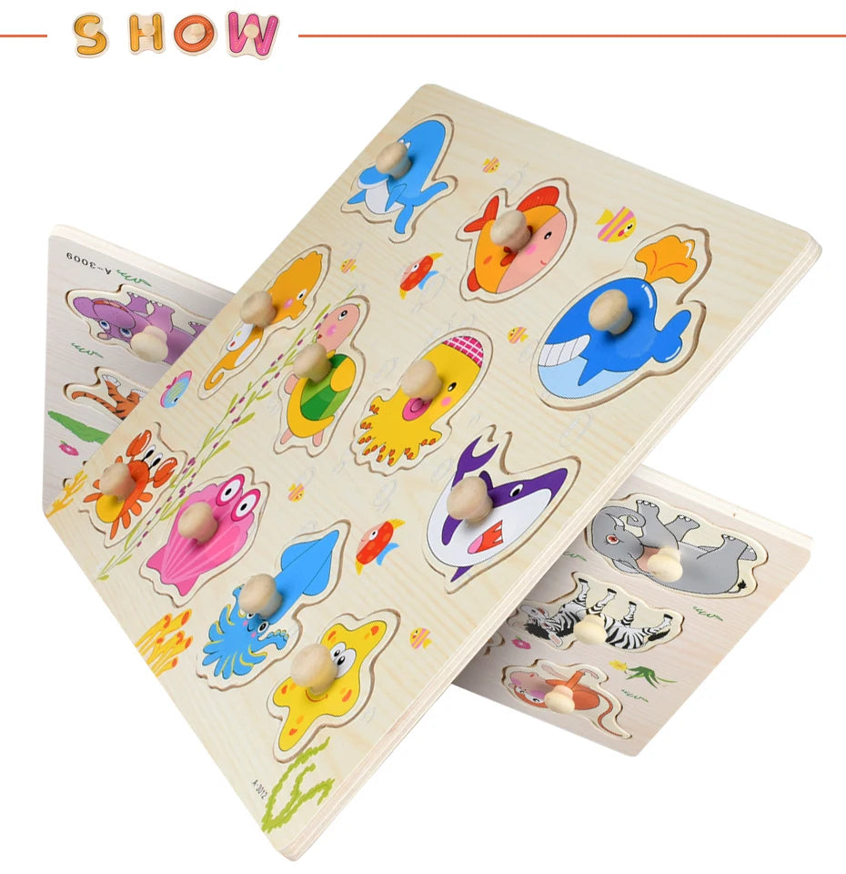 Montessori Wooden Puzzles Toys