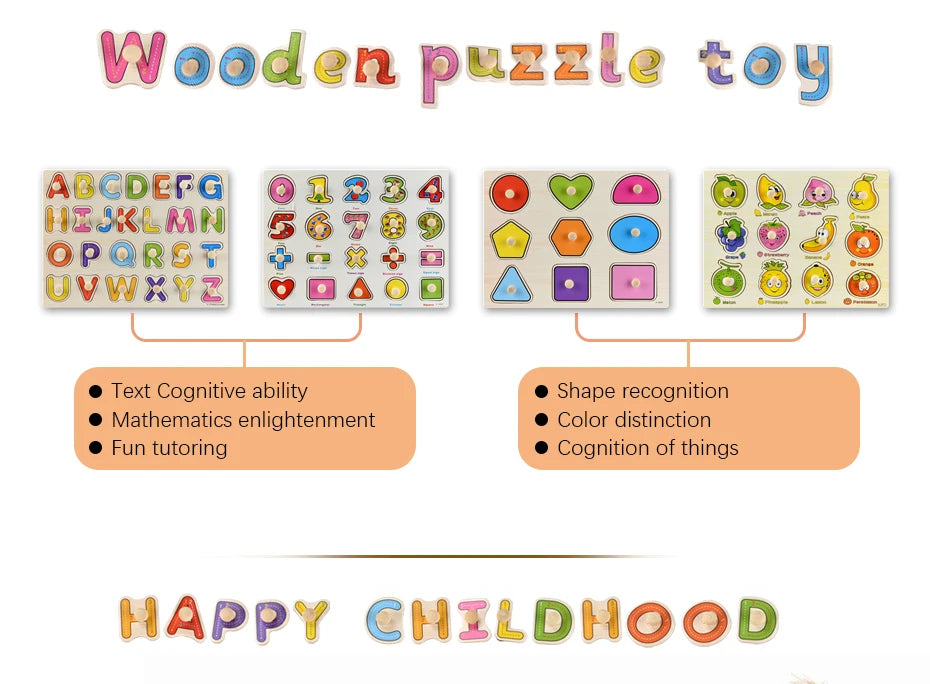 Montessori Wooden Puzzles Toys