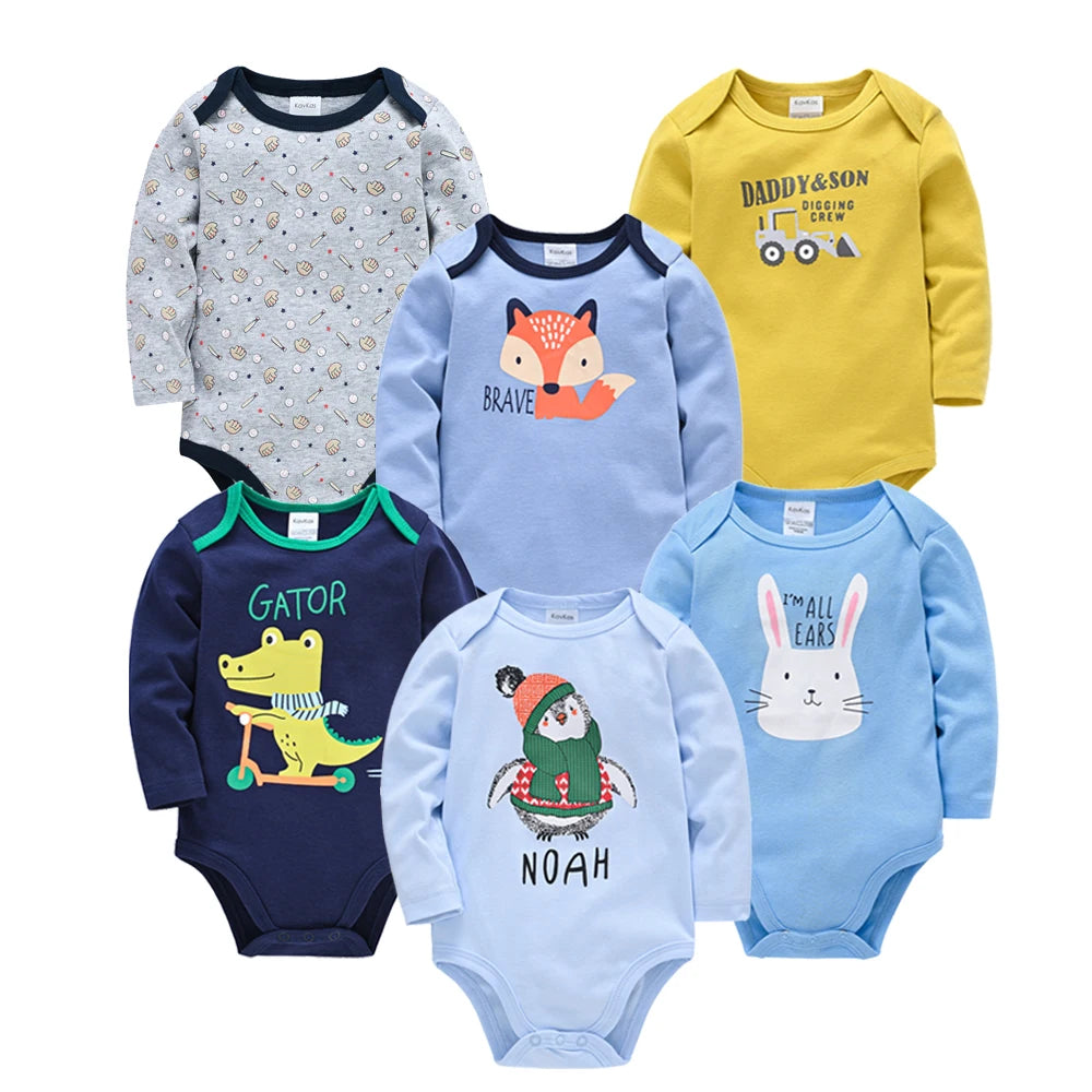 6 PCS 3 PCS Kavkas Baby Boys Girls Bodysuit