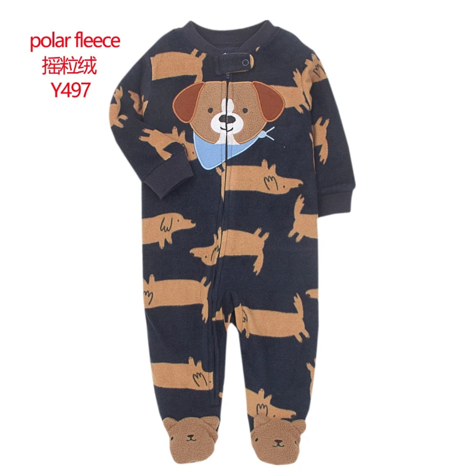 Baby Pajamas Zipper Fleece Newborn Romper Warm