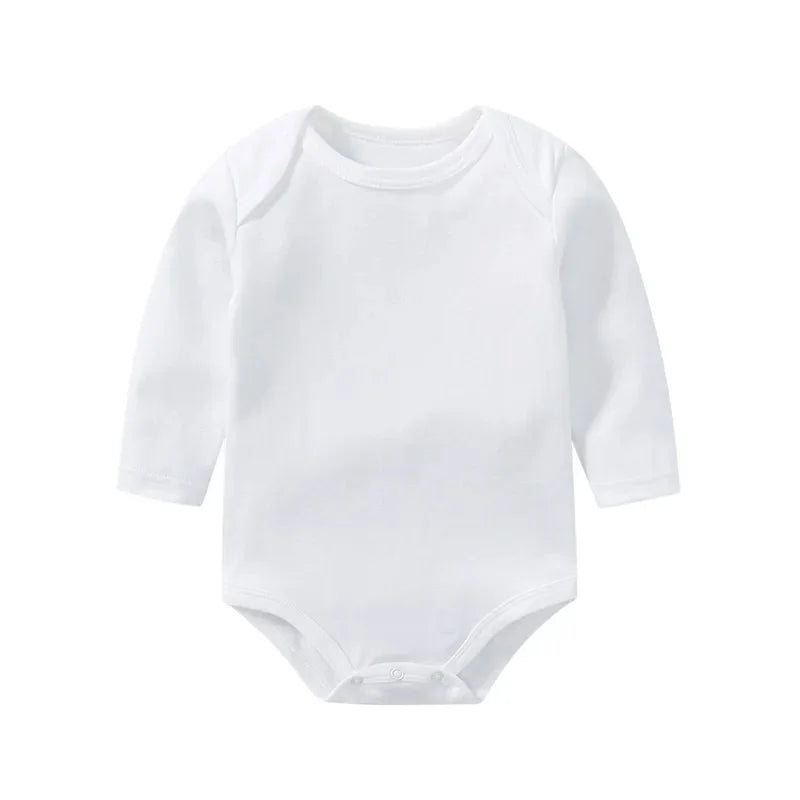 3/8PCS/LOT Long Sleeved Baby Bodysuits 100% Cotton
