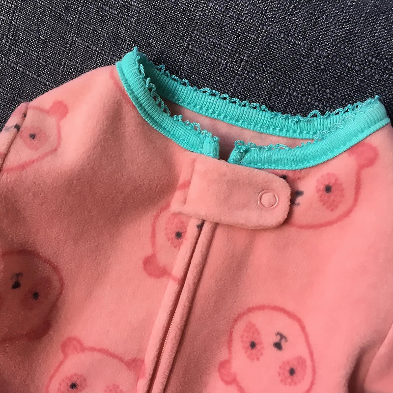 Baby Pajamas Zipper Fleece Newborn Romper Warm