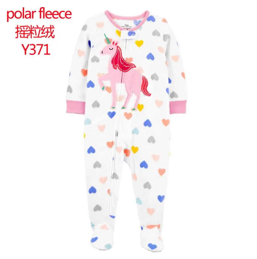 Baby Pajamas Zipper Fleece Newborn Romper Warm