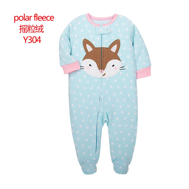 Baby Pajamas Zipper Fleece Newborn Romper Warm