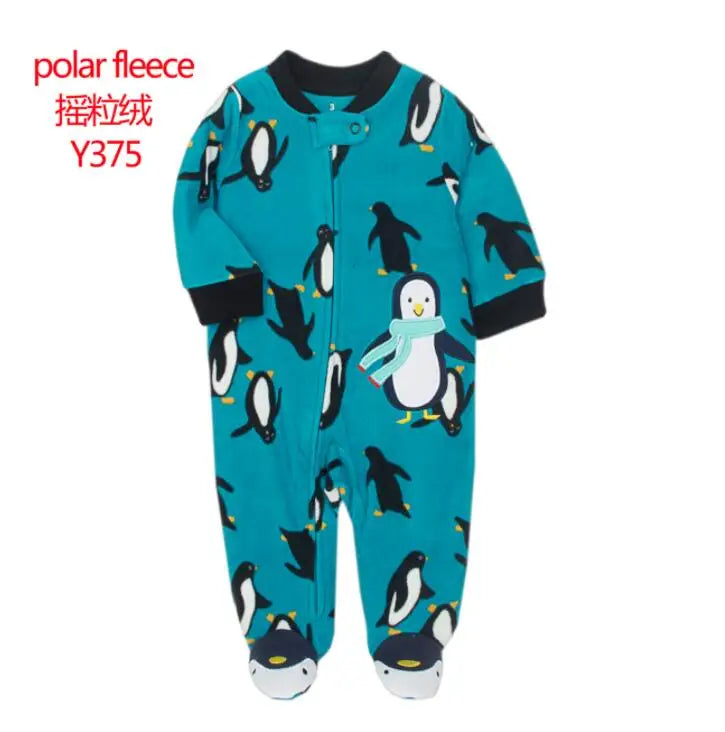 Baby Pajamas Zipper Fleece Newborn Romper Warm