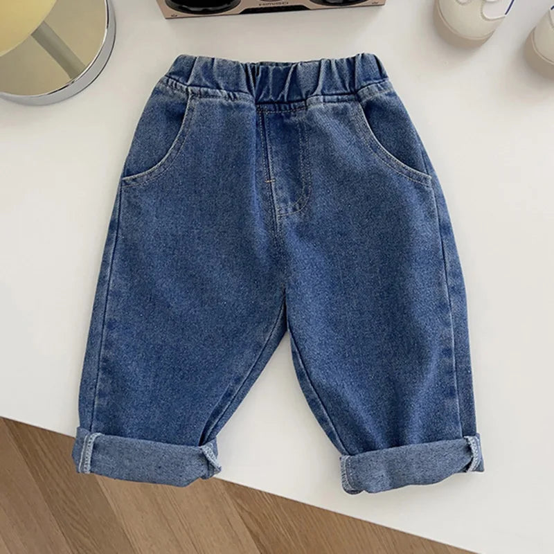 MILANCEL Baby Pants Solid Kids Jeans Casual