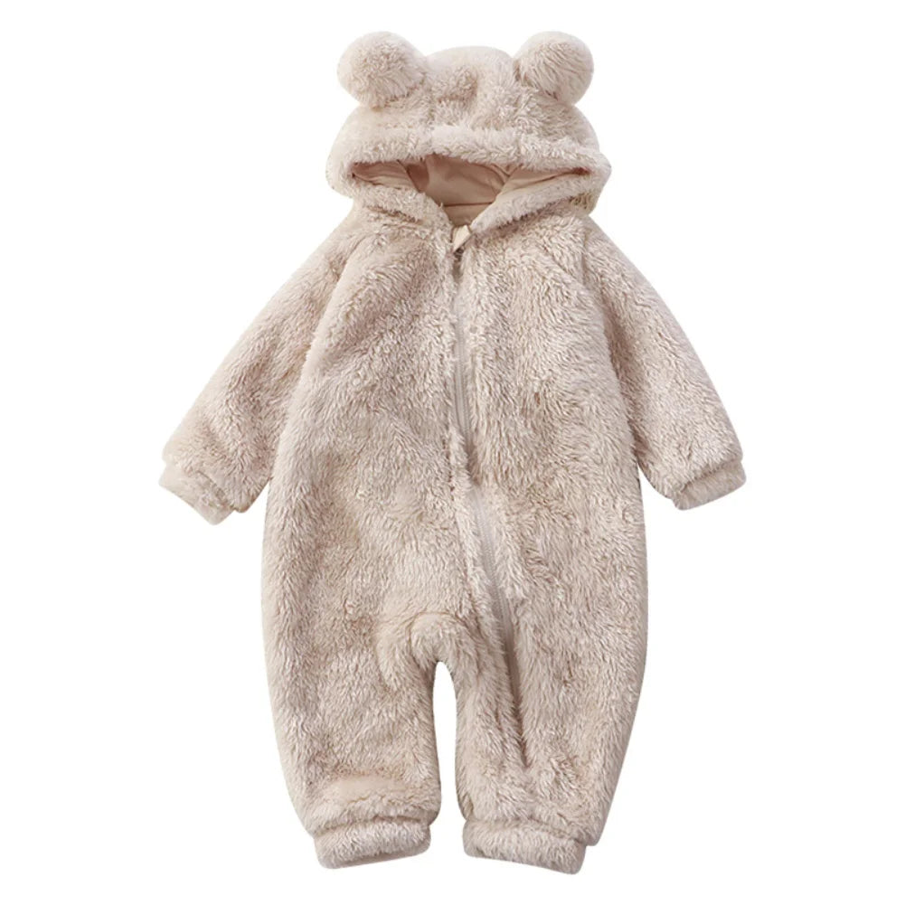 Winter Baby Clothes Cute Cartoon Bear Baby Rompers