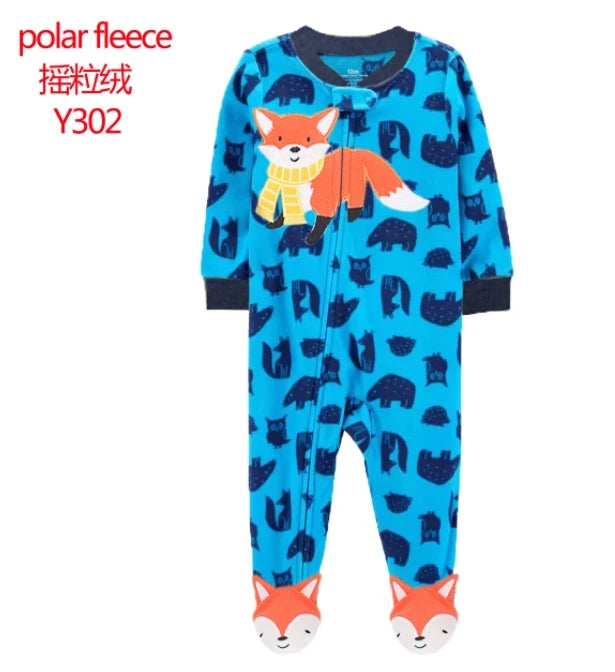 Baby Pajamas Zipper Fleece Newborn Romper Warm