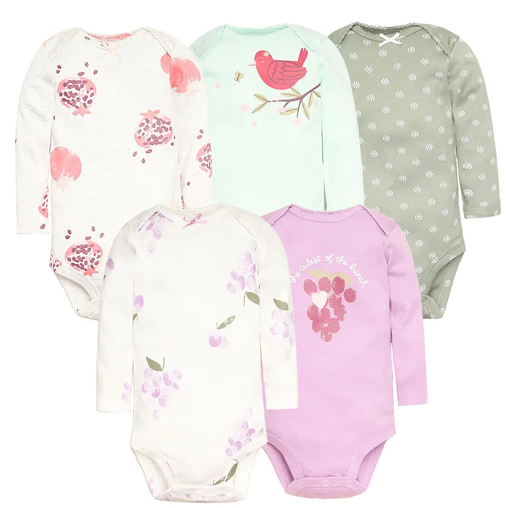 Newborn Baby Bodysuits 
5pcs