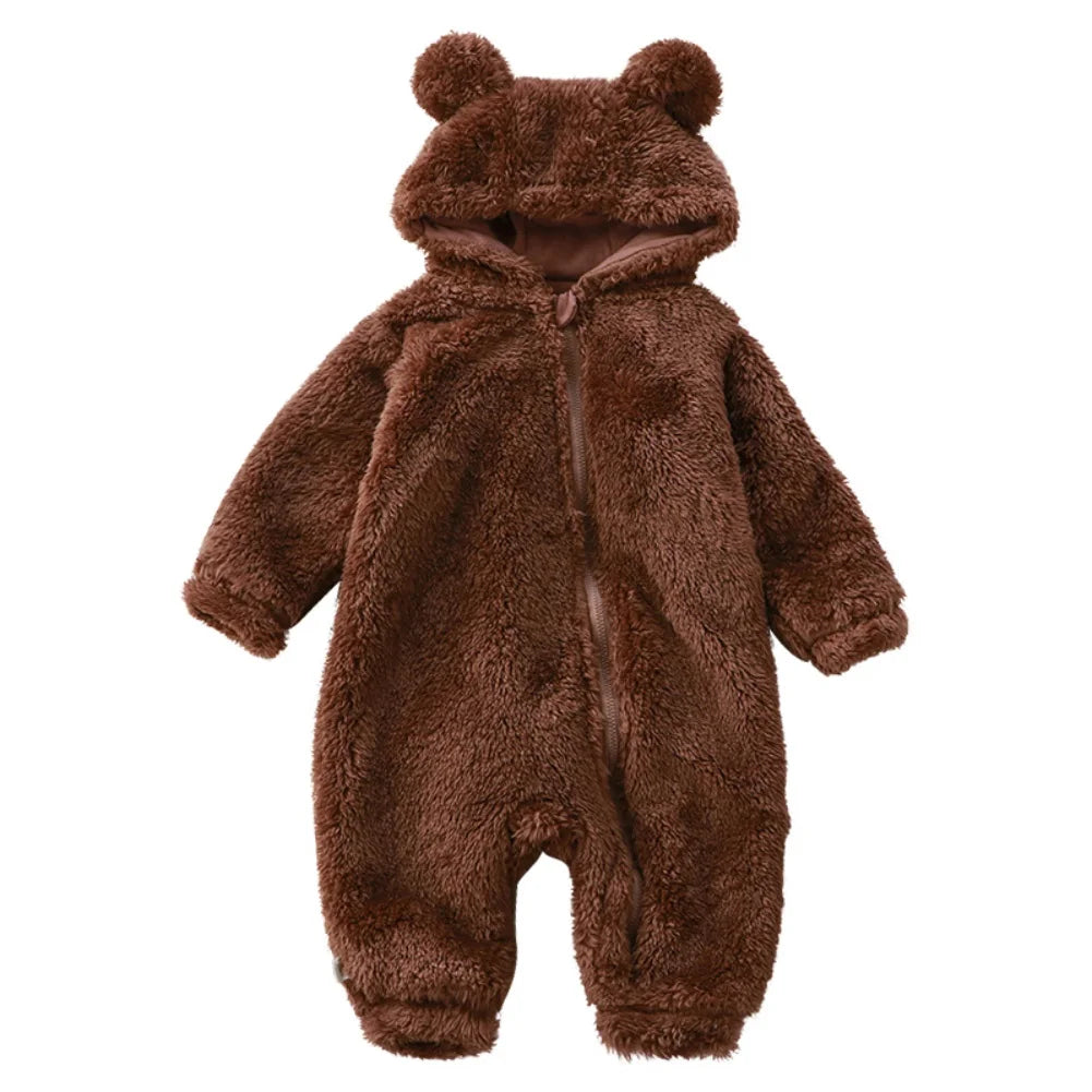 Winter Baby Clothes Cute Cartoon Bear Baby Rompers