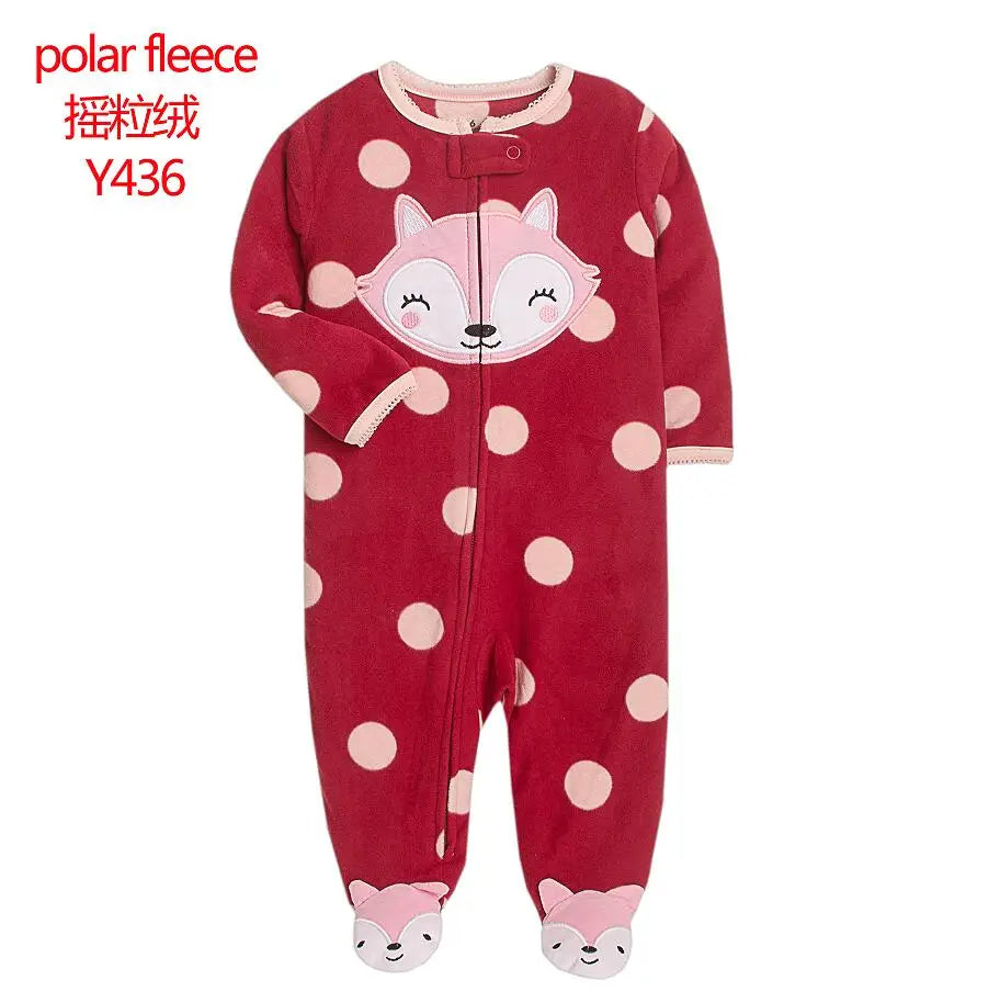 Baby Pajamas Zipper Fleece Newborn Romper Warm