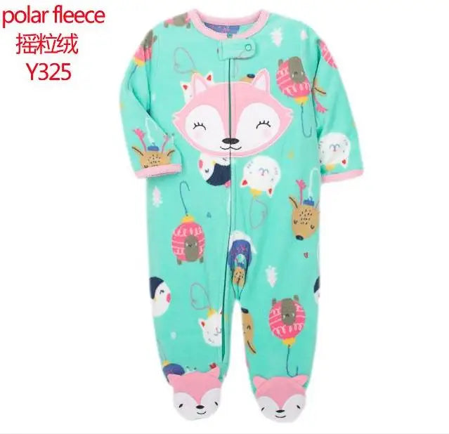 Baby Pajamas Zipper Fleece Newborn Romper Warm