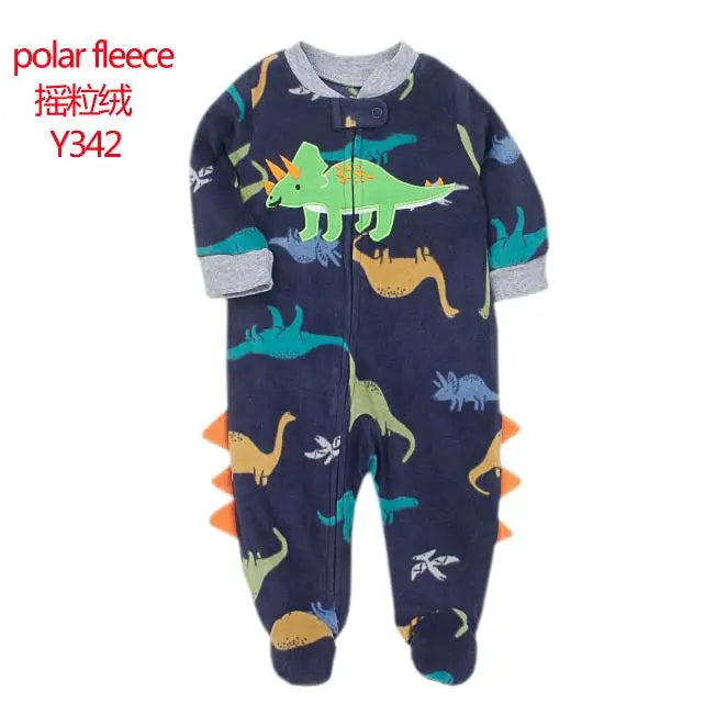 Baby Pajamas Zipper Fleece Newborn Romper Warm