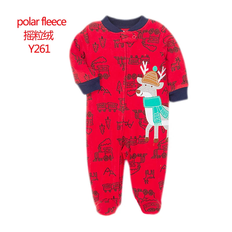 Baby Pajamas Zipper Fleece Newborn Romper Warm