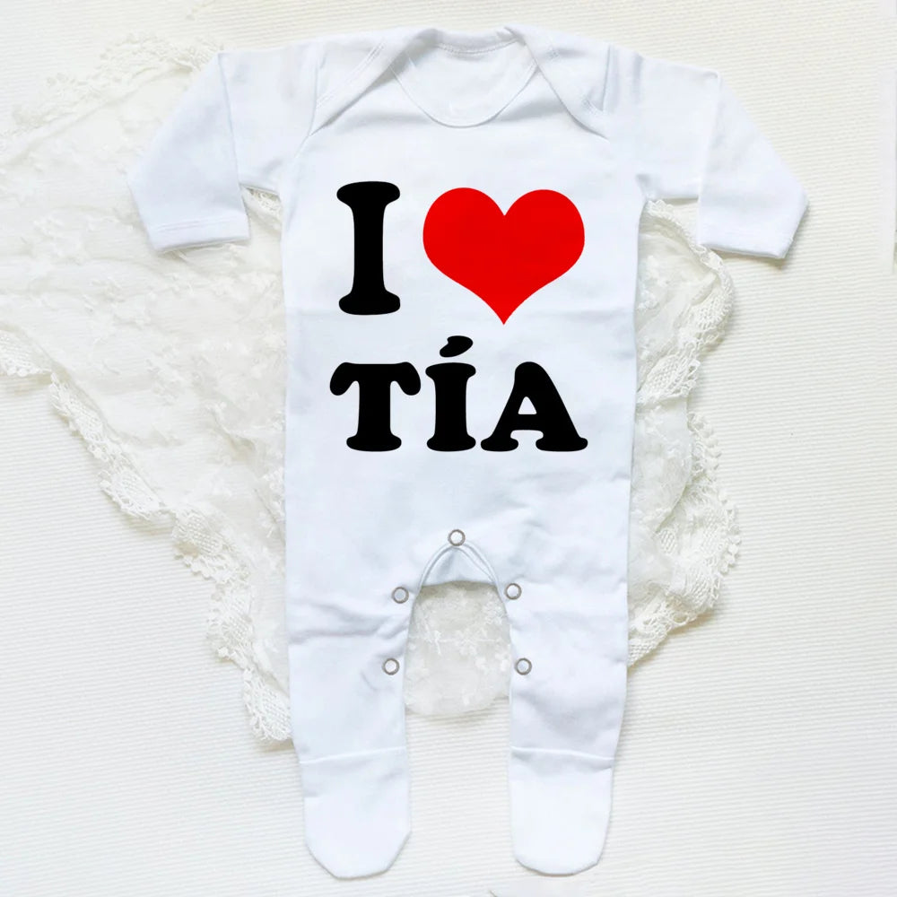I Love Papa Mama Baby Babygrow Sleepsuit Baby