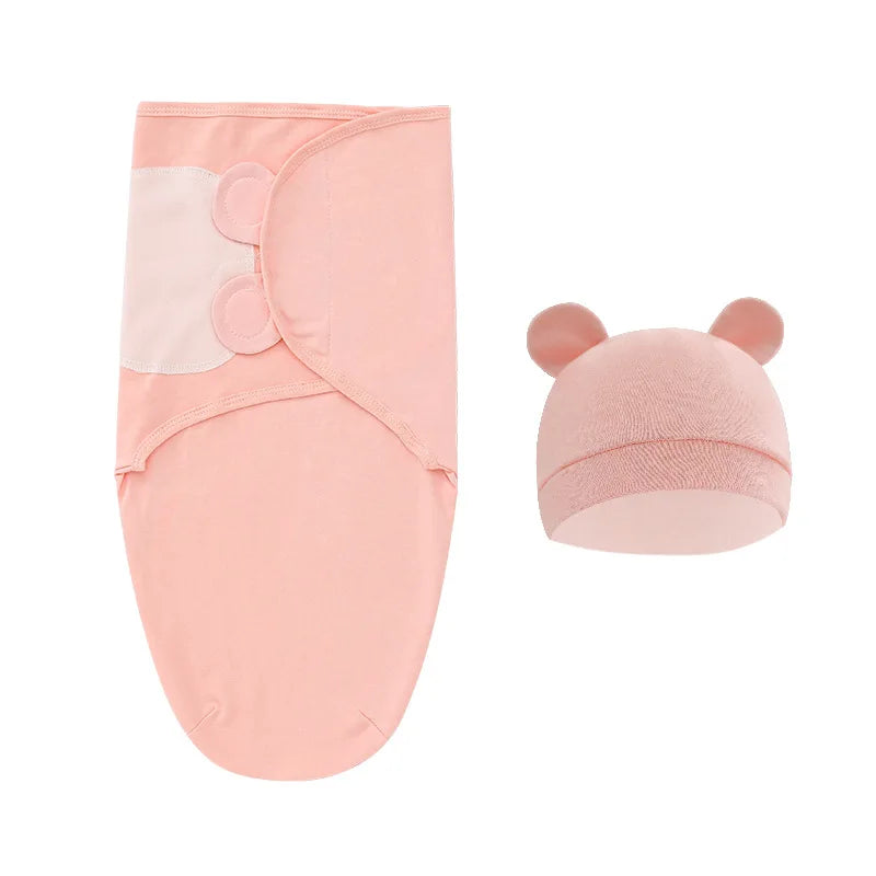 Muslin Newborn Sleeping Bag Hat Set